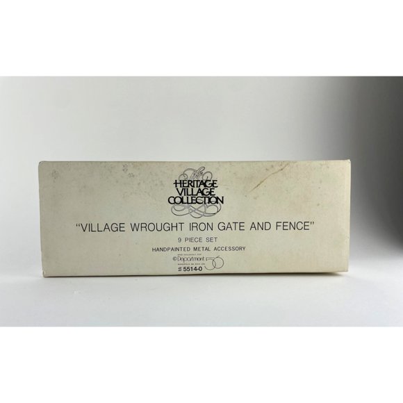 Christmas - DEPT. 56 - WROUGHT IRON GATE AND FENCE - Original Box - Picture 5 of 5